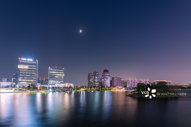 金沙湖夜景图片素材