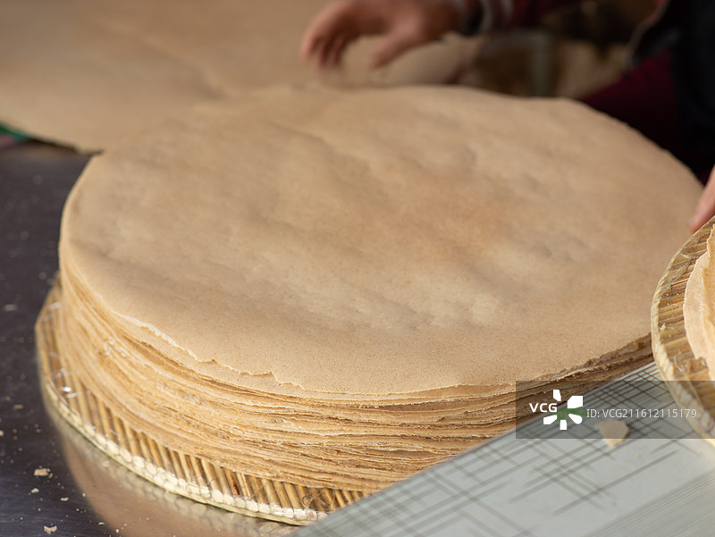 山东杂粮机器煎饼图片素材