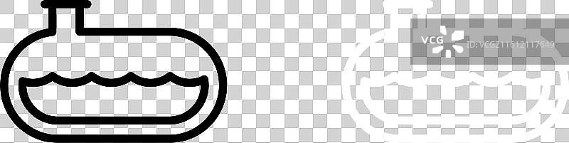 白色背景上的污水箱图标集图片素材