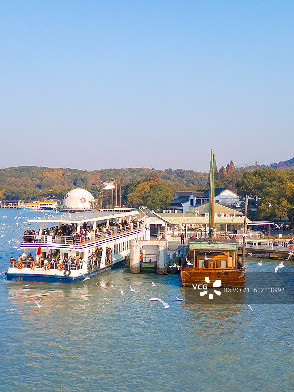 无锡鼋头渚景区秋色图片素材