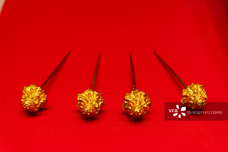 金花簪，明代荆藩珍宝的文化密码展（佛山祖庙），蕲春县博物馆藏图片素材