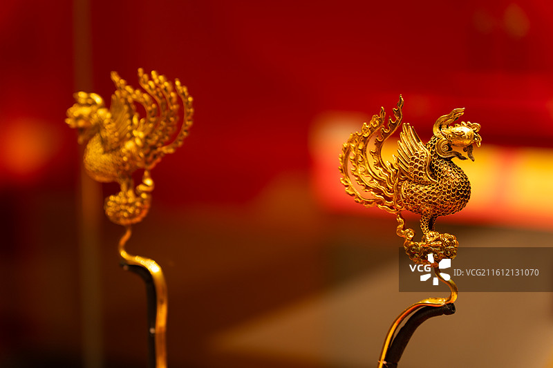 金凤簪，明代荆藩珍宝的文化密码展（佛山祖庙），蕲春县博物馆藏图片素材