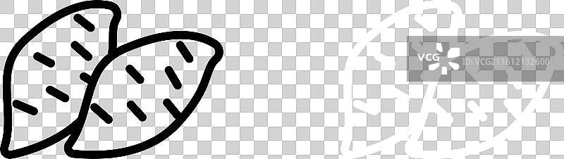 白色背景上的红薯图标集图片素材