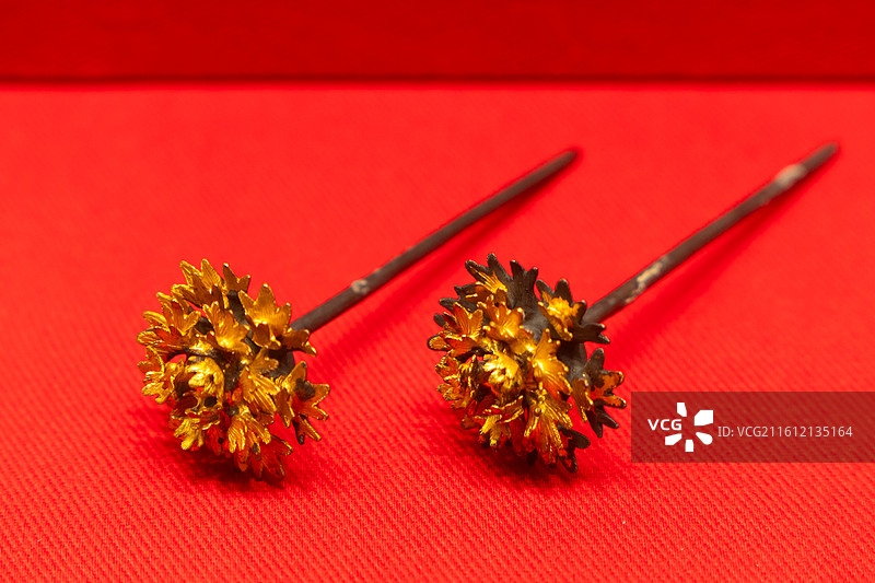 金花簪，明代荆藩珍宝的文化密码展（佛山祖庙），蕲春县博物馆藏图片素材
