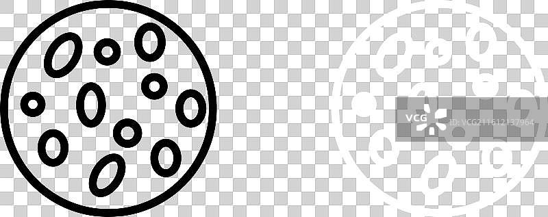 白色背景上的地中海贫血图标集图片素材