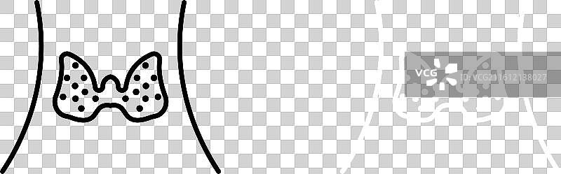 白色背景上的甲状腺图标集图片素材