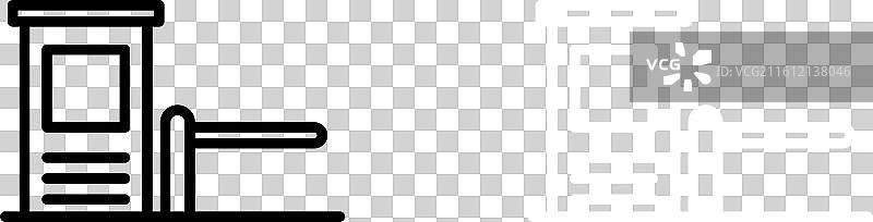 白色背景上的收费公路图标集图片素材