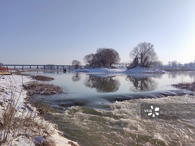 千岛湖冬景——拍摄于呼和浩特赛罕区图片素材