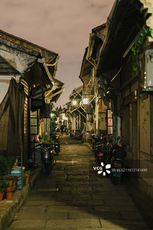 西兴古镇夜景图片素材