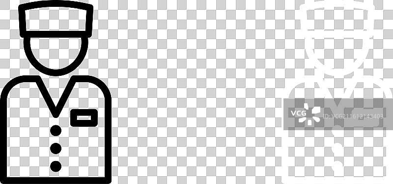 白色背景上的代客泊车图标集图片素材