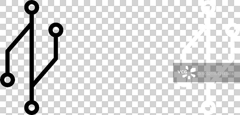 白色背景上的版本控制图标集图片素材