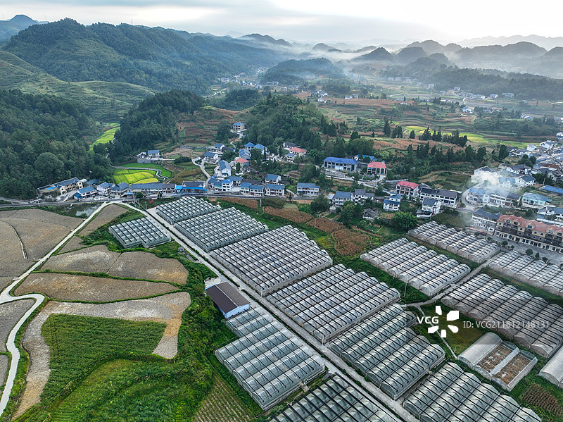 贵州省遵义市播州区枫香镇花茂村田园风光图片素材