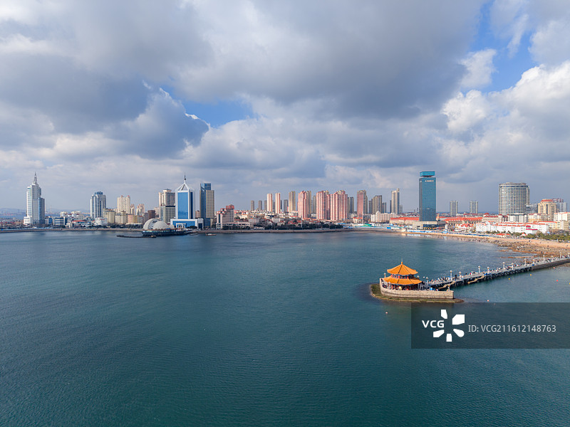 青岛栈桥冬季风光图片素材