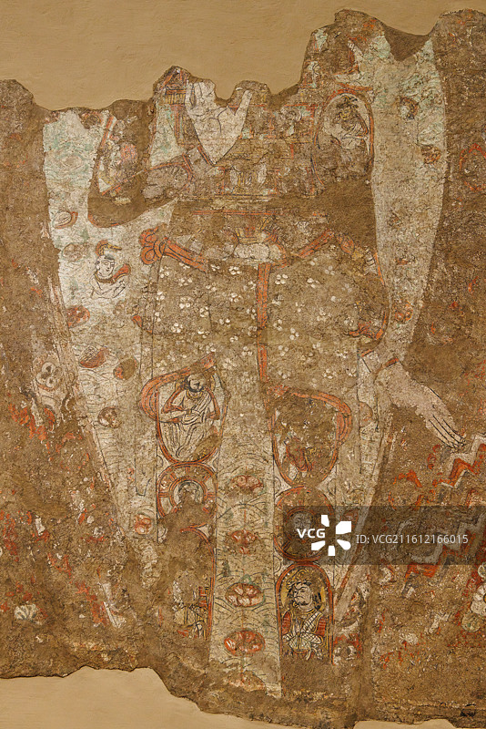 中国新疆七个星佛寺遗址壁画（8—9世纪）·俄罗斯圣彼得堡冬宫博物馆藏图片素材