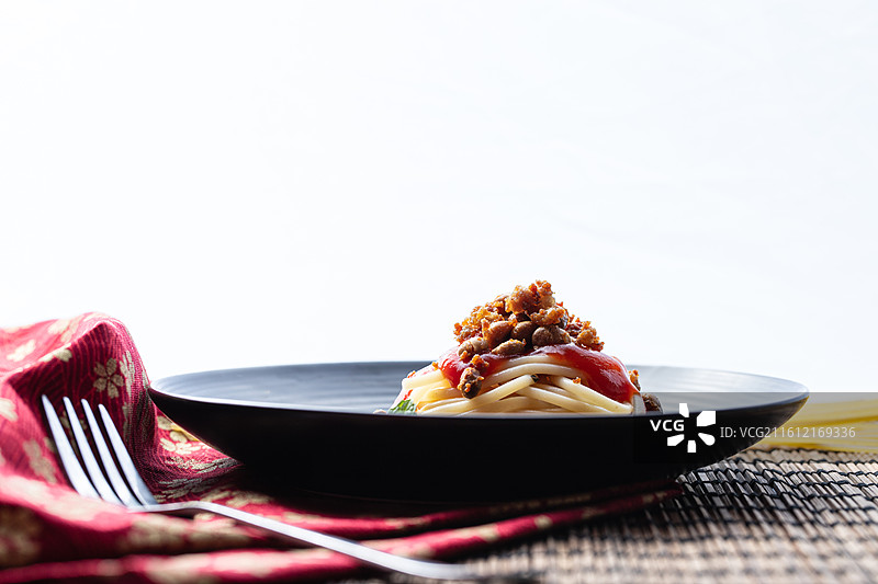 番茄肉酱意大利面图片素材