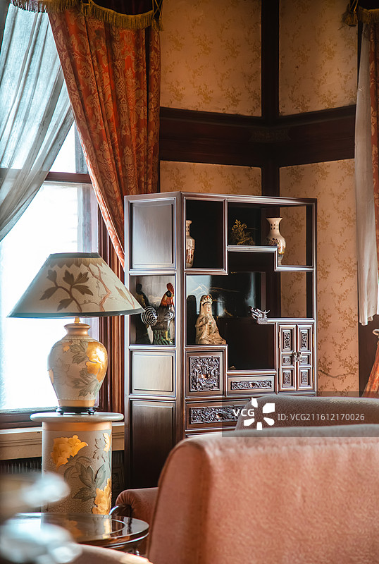 吉林长春伪满皇宫博物院同德殿李玉琴客厅图片素材