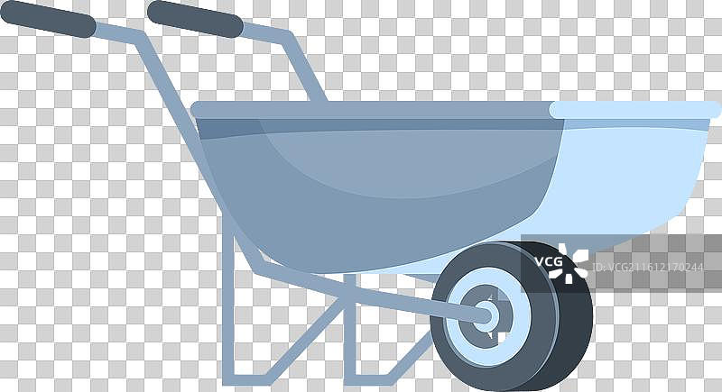 空置的金属手推车，用于建筑施工图片素材