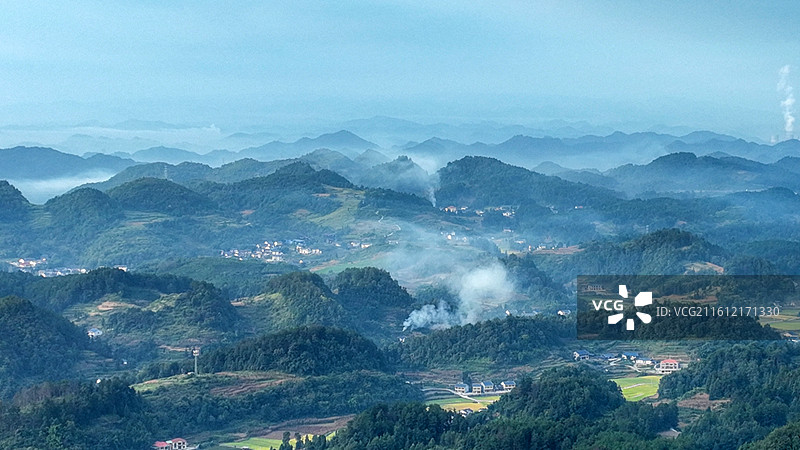 贵州省遵义市播州区枫香镇花茂村田园风光图片素材