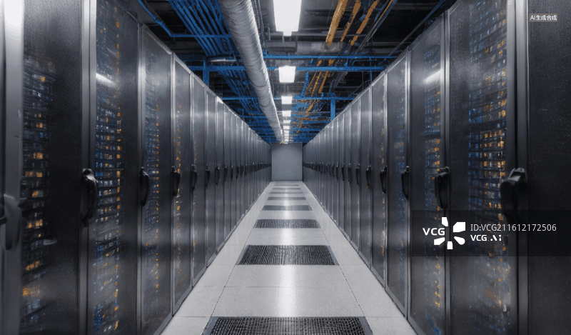 【AI数字艺术】数据中心机房图片素材