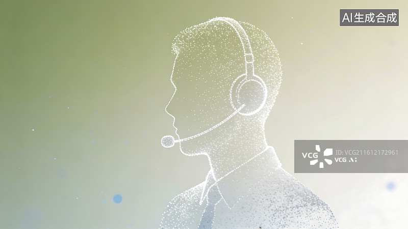 【AI数字艺术】抽象商务人物客服形象图片素材