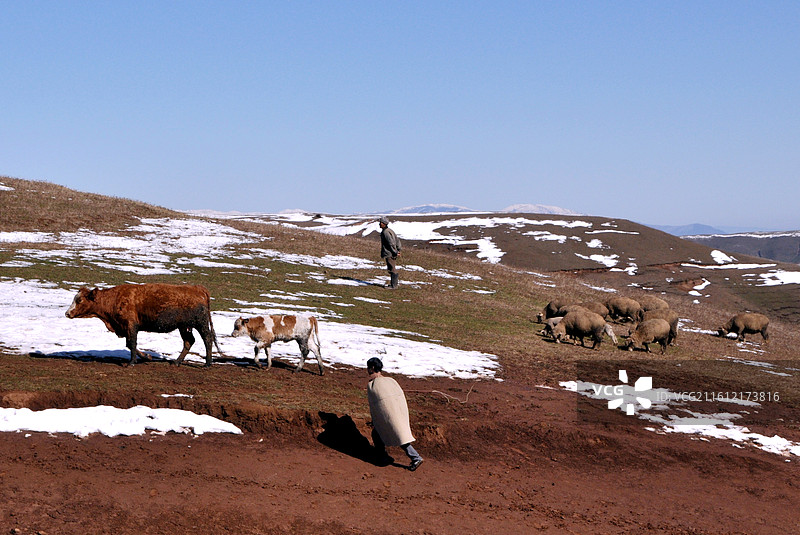 云南昭通高原冬天冰雪大山包雪景图片素材
