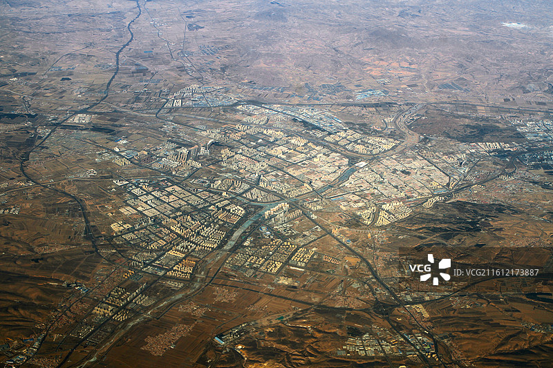 航拍内蒙古赤峰图片素材