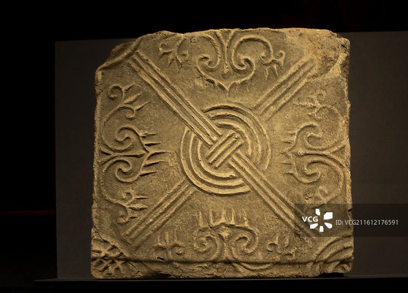 敦煌研究院 魏晋 穿壁气纹铺地砖图片素材