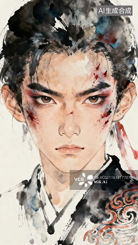 【AI数字艺术】古风武侠水墨壁纸图片素材