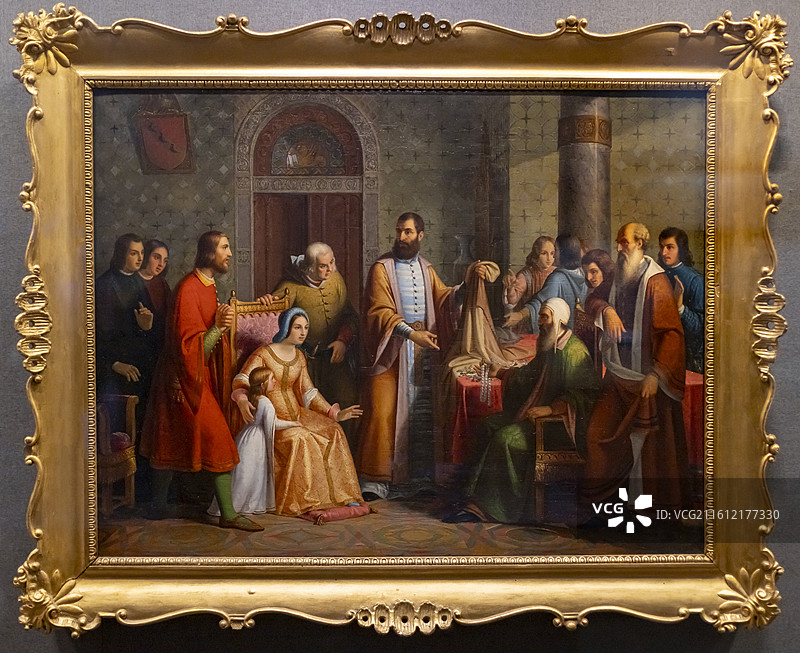 莱昂纳多•加万尼 马可•波罗归来 1848年 意大利科雷尔博物馆图片素材