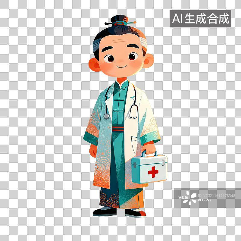 【AI数字艺术】医生人物插画图片素材