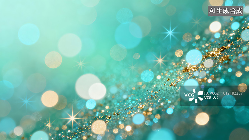 【AI数字艺术】光斑星芒清透感梦幻装饰场景图片素材