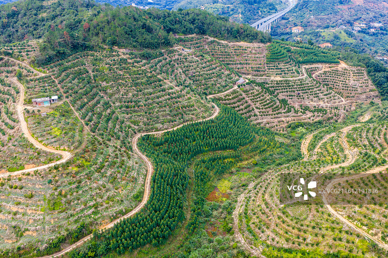 航拍广东梅州大埔大东镇白土村图片素材