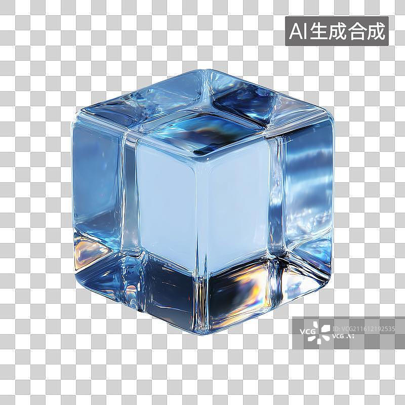 【AI数字艺术】水晶玻璃立方图片素材