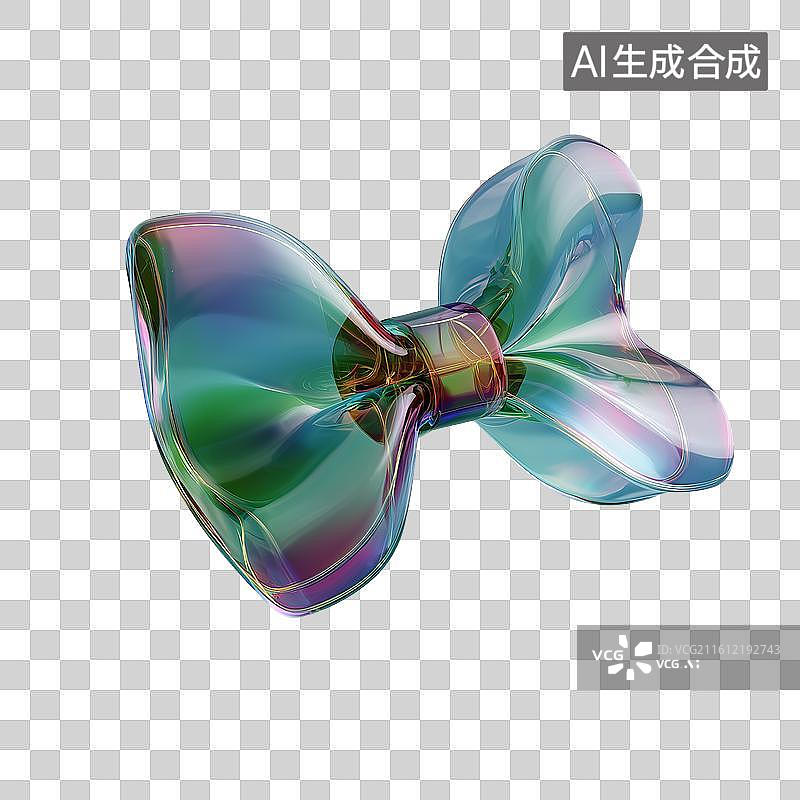 【AI数字艺术】可爱透明蝴蝶结图片素材