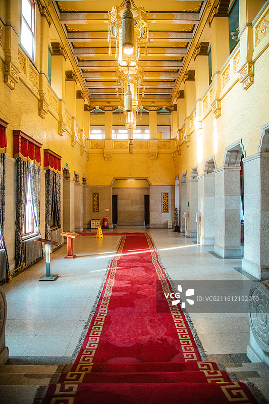 吉林长春伪满皇宫博物院同德殿广间大厅图片素材