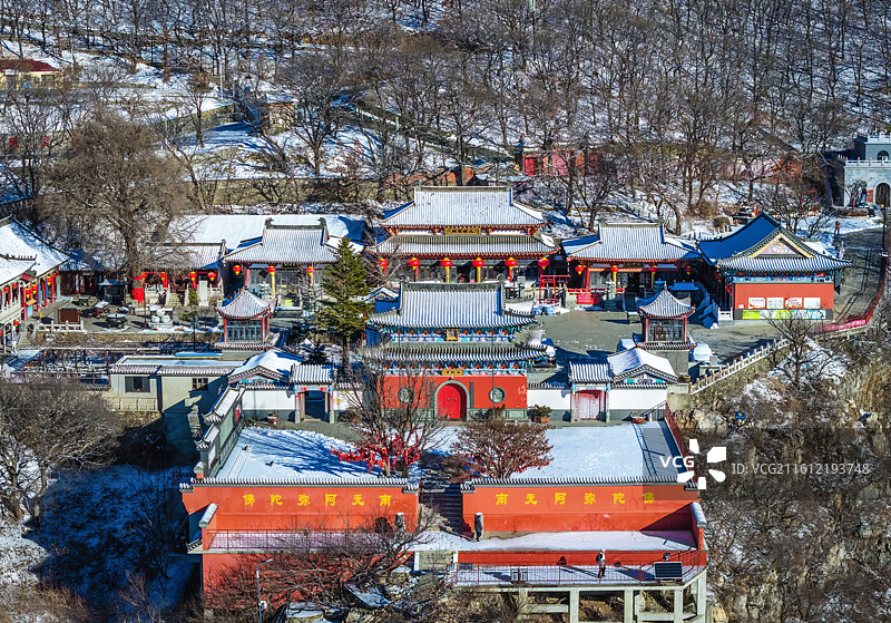 自贸区大连片区金普新区北国冰雪响水寺图片素材
