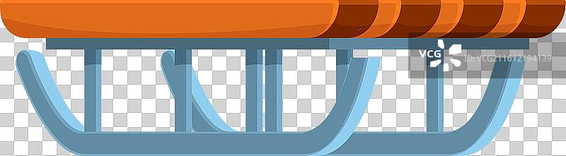 一辆木制雪橇已准备就绪，等待冬季的乐趣图片素材