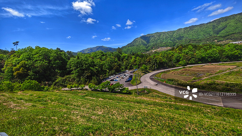 日本兵库县竹田遗迹是建于 1443 年左右的山城，别名虎卧城，因常现云海被称为 “天空之城”图片素材