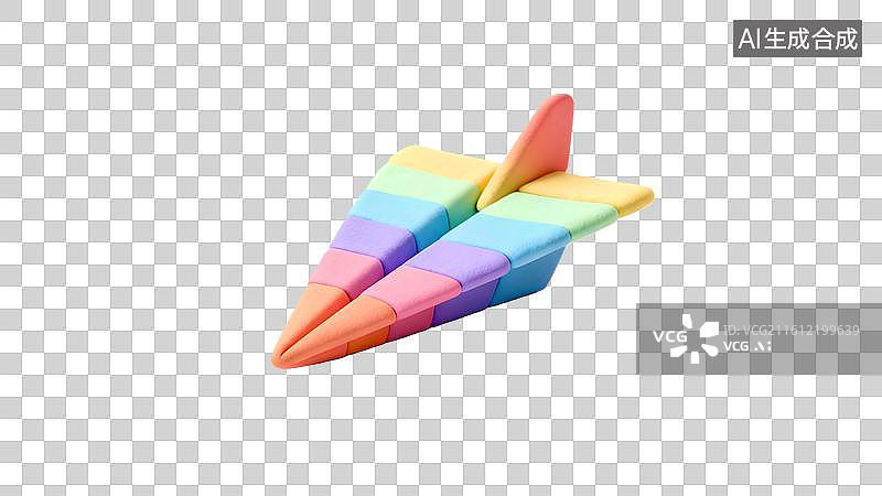 【AI数字艺术】卡通粘土风格的飞机   纸飞机图片素材