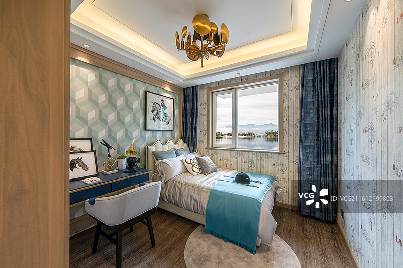 现代住宅卧室图片素材