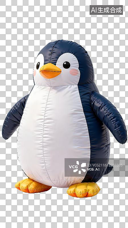 【AI数字艺术】卡通充气风格的企鹅图片素材
