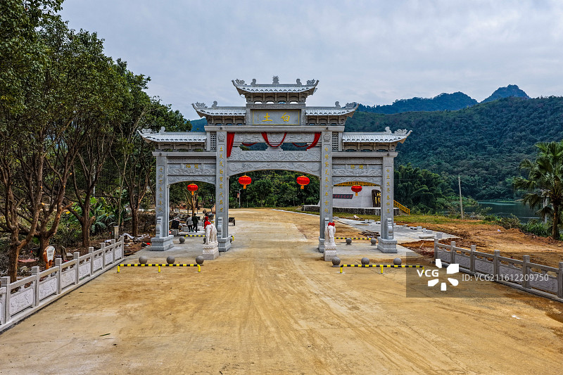 航拍广东梅州大埔大东镇白土村图片素材
