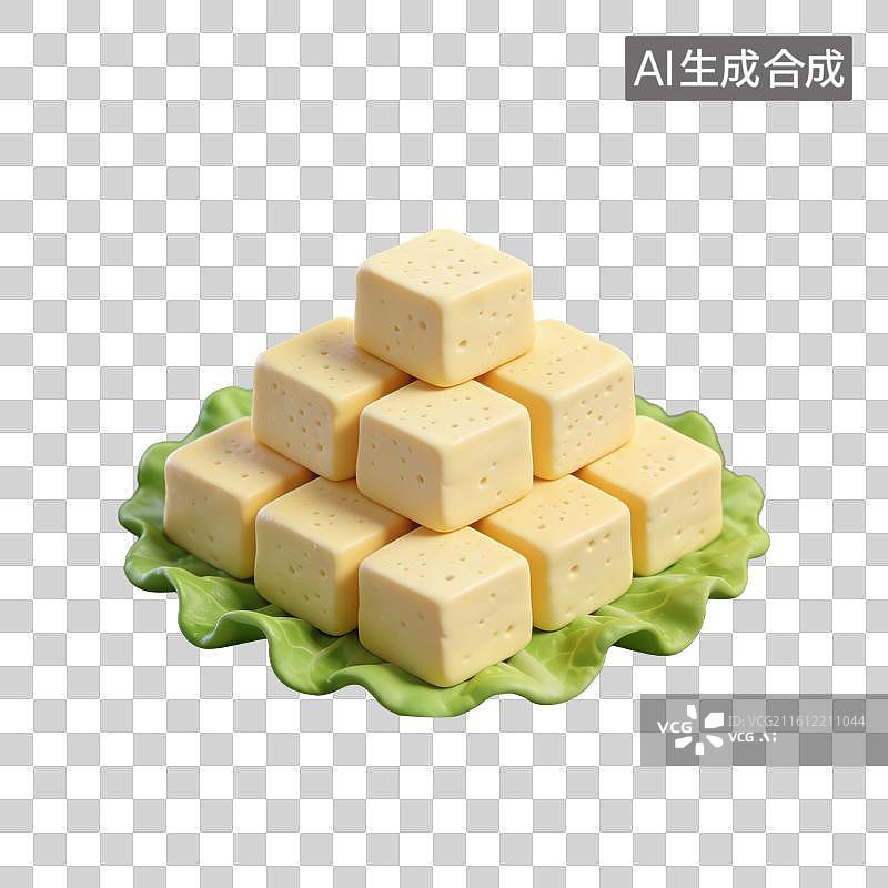 【AI数字艺术】3D立体春节过年冬天火锅涮羊肉配菜豆腐元素图片素材