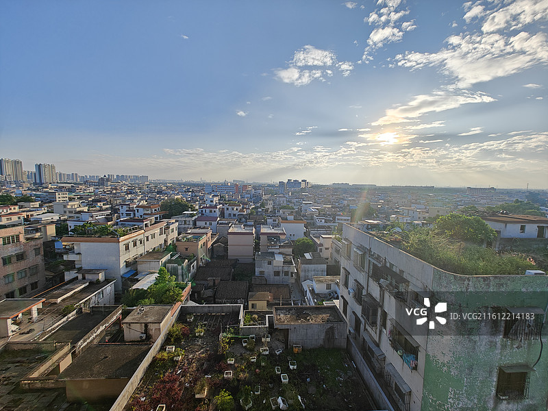 江门礼乐农村村民住宅区布局街道房屋建筑楼群结构居民楼独栋自建风貌图片素材