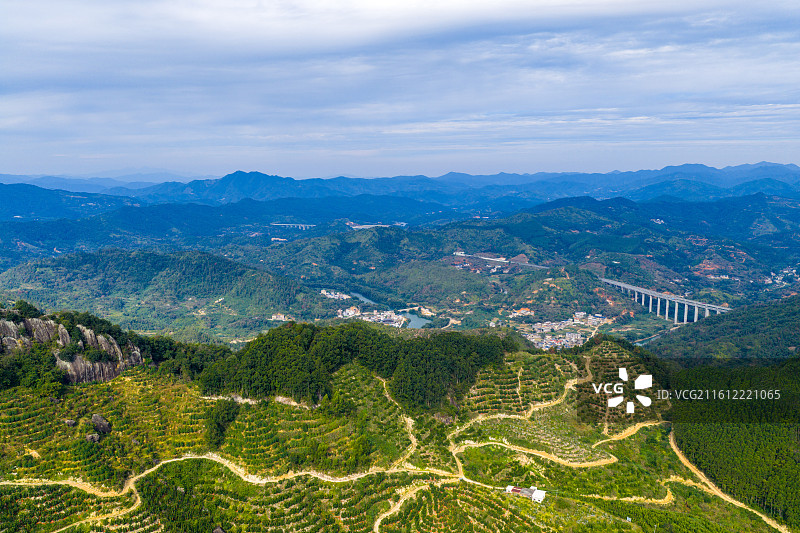 航拍广东梅州大埔大东镇白土村图片素材