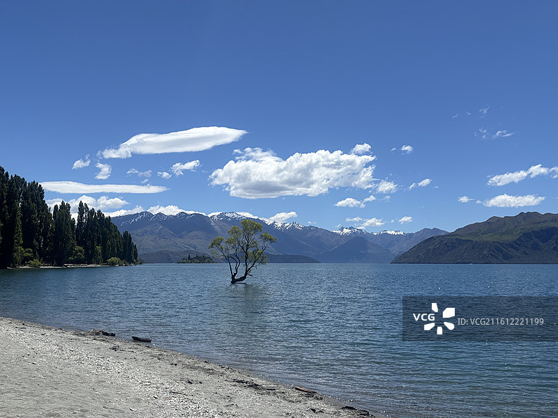 瓦纳卡湖图片素材