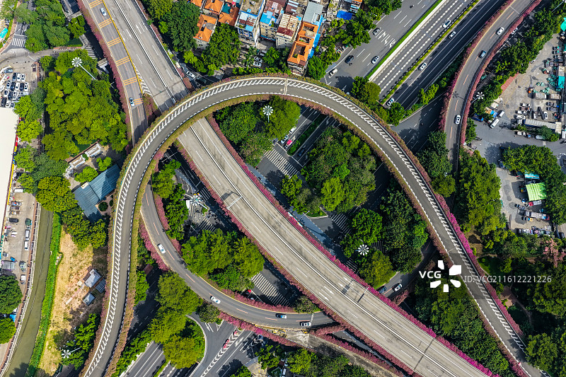 航拍广州海珠区东晓南立交桥图片素材
