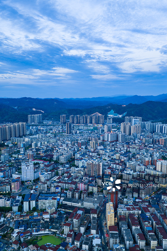 航拍广东梅州大埔县城图片素材