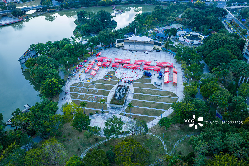 航拍广东梅州大埔县城图片素材