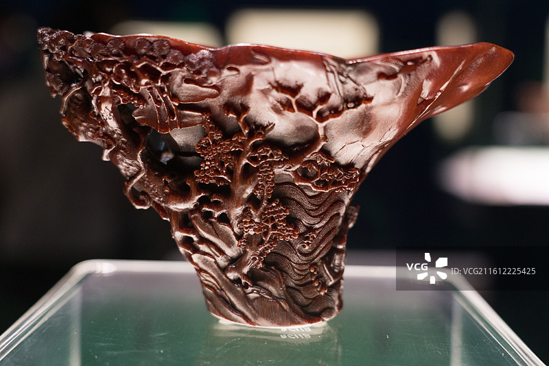 上海博物馆犀角杯特展图片素材